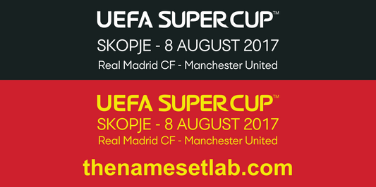 UEFA Super Cup 2017 Match Details preview image showing the vector artwork design for this digital download.