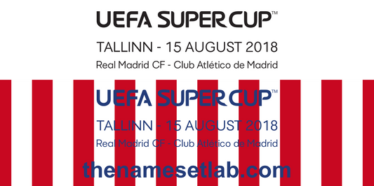 UEFA Super Cup 2018 Match Details preview image showing the vector artwork design for this digital download.