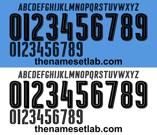 Uruguay 2016 Football Nameset AI Vector File