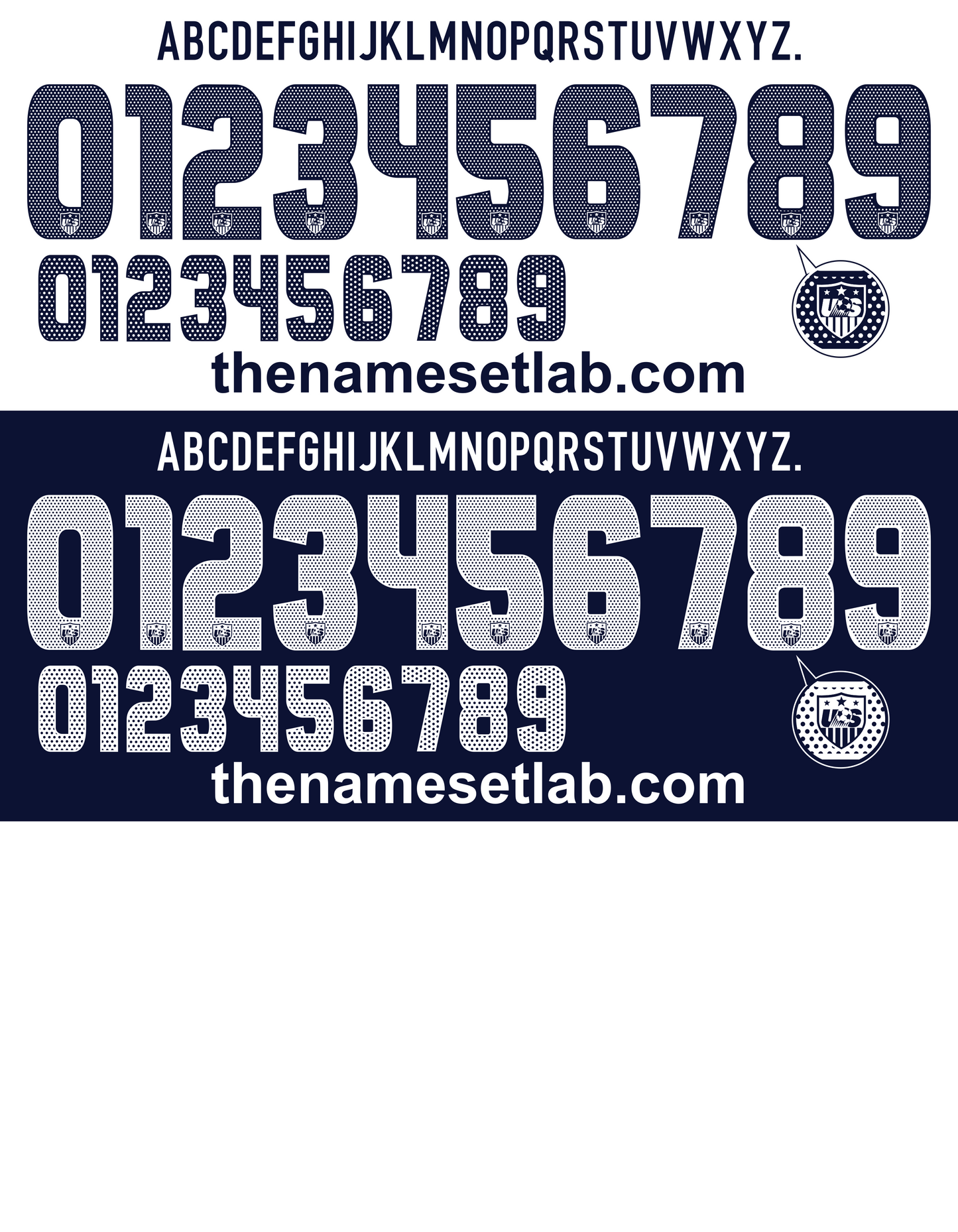 USA 2010 Football Nameset AI Vector File