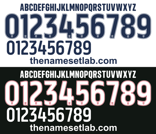 USA 2016 Football Nameset AI Vector File