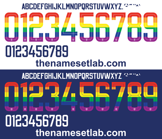 USA 2018 PRIDE Football Nameset AI Vector File