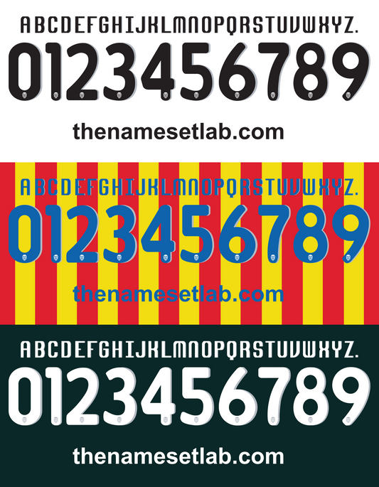 Valencia 2010-2012 Nameset AI Vector File