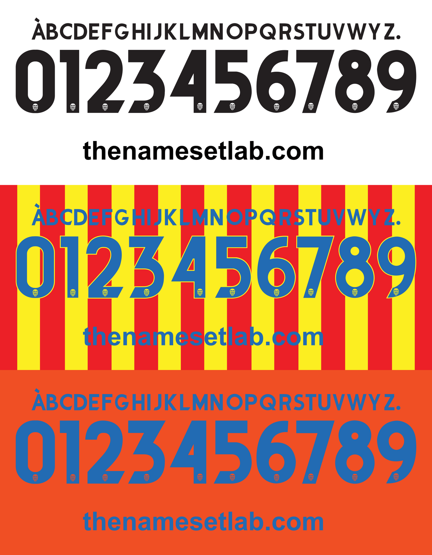 Valencia 2015-2016 Nameset AI Vector File
