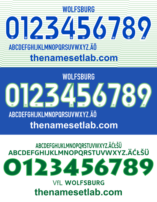 Wolfsburg 2017-2018 Nameset AI Vector File